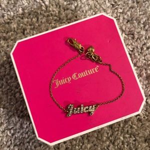 Juicy Couture Gold-Tone Pave Juicy Charm Bracelet